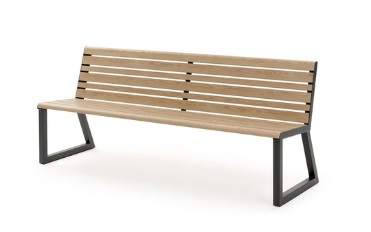 Zunanja klop BASIC z naslonom