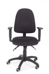 Otroški pisarniški stol beta multi v blagu črne barve z udobnim ergonomsko oblikovanim sedežem