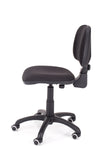 Trajnostni otroški stol gama v blagu črne barve z ergonomsko oblikovanim naslonom za maksimalno udobje